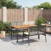 vidaXL Garden Dining Set Black, Cream White