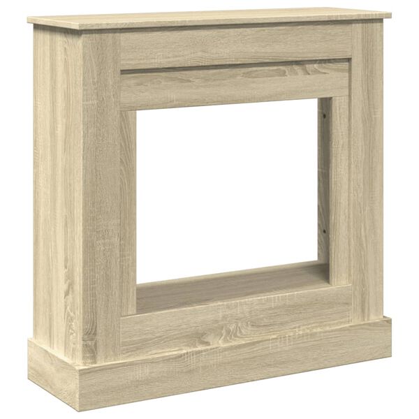 vidaXL Fireplace Surround Sonoma Oak 35.4x11.8x35.4" Engineered Wood