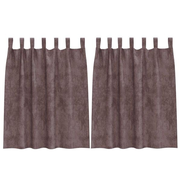 vidaXL Velvet Curtains 2 pcs Brown 55.12 x 55.12 in Velvet