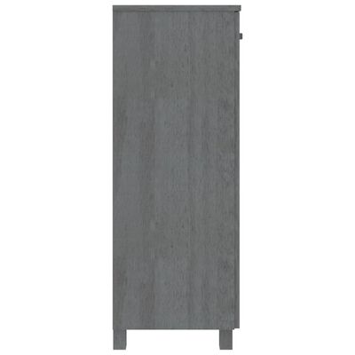 vidaXL Shoe Cabinet Dark Gray 33.5"x15.7"x42.5" Solid Wood Pine