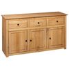 vidaXL Sideboard Natural wood color Solid pinewood Large Sideboard