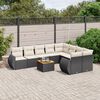 vidaXL Garden Sofa Set Black, Cream White
