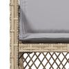 vidaXL Garden Chair Mix Beige, Light Grey PE Rattan, Powder-Coated Steel