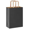 vidaXL Paper Bags 50 pcs with Handles Black 21x11x28 cm