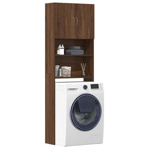vidaXL Washing Machine Cabinet Brown Oak 25.2x9.4x74.8" Engineered Wood