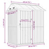 vidaXL Garden Shed Green Galvanized Steel Large Garden Shed