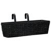 vidaXL Planter Set of 2 Black Water hyacinth and steel frame