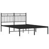 vidaXL Bed Frame Black Steel Full Bed Frame Rectangular Traditional