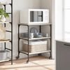 vidaXL Kitchen Trolley Sonoma Oak 23.6"x16.1"x29.9" Engineered Wood