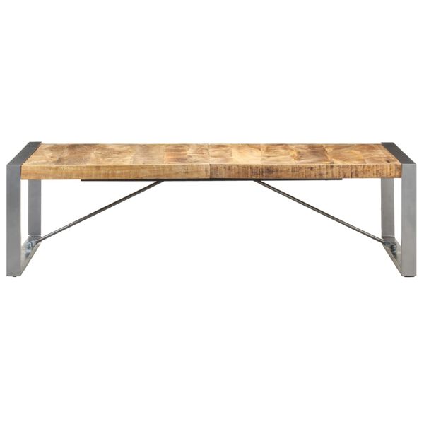 vidaXL Coffee Table 55.1"x27.6"x15.7" Rough Mango Wood