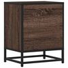 vidaXL Nightstand Brown Oak Engineered Wood and Metal