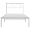 vidaXL Metal Bed Frame White Powder-coated Steel 42.1 x 80.0 in