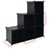 vidaXL Storage Cube Organizer Black