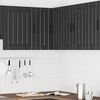 vidaXL Kitchen Wall Corner Cabinet Black Engineered wood Medium