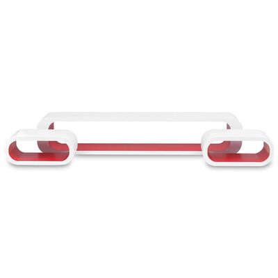 vidaXL Wall Cube Shelves 6 pcs Red and White