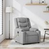 vidaXL Massage Recliner Chair Light grey 100% polyester fabric Single