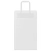 vidaXL Paper Bags 250 pcs with Handles White 21x11x36 cm