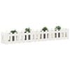 vidaXL Garden Raised Bed White Solid Pine Wood Extra Long Durable