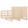 vidaXL Bed Frame Natural wood Solid pine wood 55.1x78.7 in Bed Frame