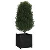vidaXL Garden Planter Set of 2 Black Solid pinewood 23.6 in Durable