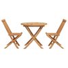 vidaXL Garden Dining Set 3 pcs Brown Solid teak wood