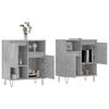 vidaXL Sideboard Set of 2 Concrete grey Engineered wood, metal Sideboard