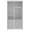 vidaXL Bird Cage Grey Galvanized Steel Large Bird Cage Rectangular