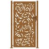 vidaXL Garden Gate 39.4x68.9" Weathering Steel Flame Design