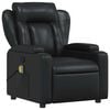 vidaXL Massage Recliner Chair Black Faux leather, metal, plywood Single