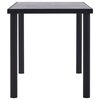 vidaXL Dining Table Black and Concrete Grey MDF, Metal 55.1 x 27.6 in