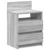 vidaXL Bedside Cabinet Set of 2 Grey Sonoma Engineered wood Medium