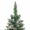 vidaXL Artificial Slim Christmas Tree Green and White 70.87 in