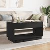 vidaXL Coffee Table Black Engineered wood, Glass Large Coffee Table