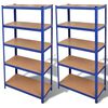 vidaXL Storage Shelf Blue 2pcs