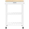 vidaXL Kitchen Trolley MONZA 23.6"x15.7"x34.8" Solid Wood Pine