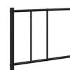 vidaXL Bed Frame Black Powder-Coated Steel 72 x 84 in Bed Frame