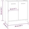 vidaXL Bathroom Cabinet Gray Sonoma 23.6"x13"x23.6" Engineered Wood