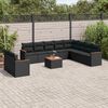 vidaXL Garden Sofa Set Black