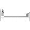vidaXL Bed Frame Black Metal Twin Bed Frame Rectangular