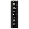 vidaXL Slim Storage Cabinet Black oak 30 x 42.5 x 225 cm