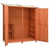 vidaXL Garden Shed Natural Brown Solid Firwood Large Garden Shed
