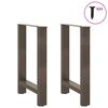 vidaXL Coffee Table Leg Set of 2 Natural Steel Powder-coated steel