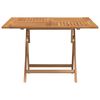 vidaXL Garden Table Teak Solid Teak Wood Medium Foldable