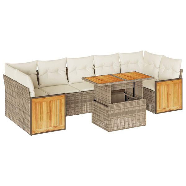 vidaXL Garden Sofa Set Beige