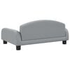 vidaXL Kids Sofa Light Grey Solid Pine Wood, 100% Polyester, Foam Mini