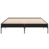 vidaXL Bed Frame Black Engineered wood and metal King Modern Bed Frame