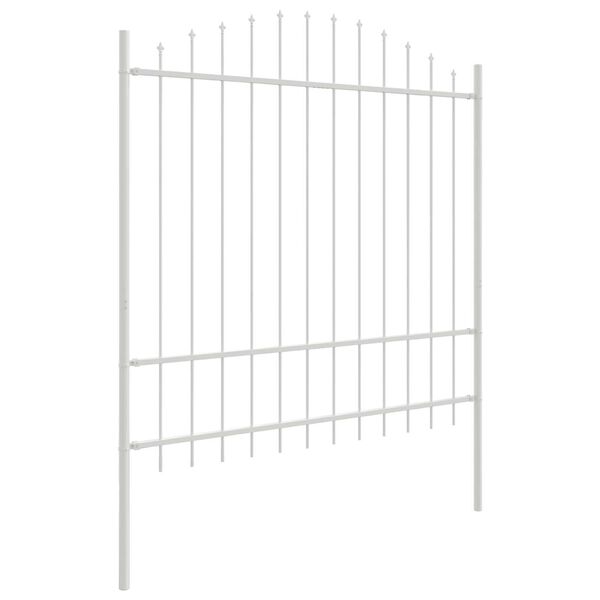vidaXL Garden Fence 2 pcs White 66.93 x 84.65 in Powder-Coated Steel