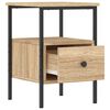 vidaXL Bedside Cabinet Sonoma Oak 13.4x14.2x19.7" Engineered Wood