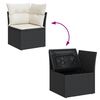 vidaXL Garden Sofa Set Black