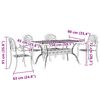 vidaXL Garden Dining Set White Cast aluminum 5 Piece Set